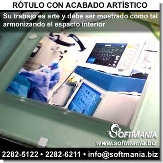 Rotulo con acabado artistico Rotulo con acabado artistico