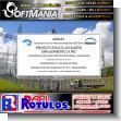 SMRR23082906: Iron Sheet with Cut Vinyl Lettering with Text Regulatory Sign of Setena Electrical Project Advertising Sign for Construction Company brand Softmania Rotulos Dimensions 72x35.8 Inches