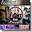 SMRR23100303: Embossed Letters Cut out from PVC Plastic 10 Millimeters with Text Fight Club, Boxing Gym Advertising Sign for Boxing Gym brand Softmania Rotulos Dimensions 27.6x31.5 Inches