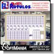 SMRR22101301: White Melamine Board with Cut Vinyl Lettering with Text Export Volume Control Advertising Sign for Industrial Factory of Plastic Products brand Rapirotulos Dimensions 72x47.2 Inches