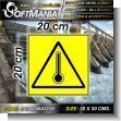 SIGN24042106: Transparent Acrylic with Reverse Lettering with Text High Temperature Pictogram Advertising Material for Hydroelectric Production Plant brand Softmania Ads Dimensions 7.9x7.9 Inches