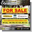 Iron Sheet with Cut Vinyl Lettering with Iron Frame and Tube Pole with Text for Sale Furnished and Ready to Move in Advertising Sign for Real Estate brand Softmania Ads Dimensions 62.6x38.6 Inches