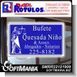 SMRR22121909: Pvc Plastic 3 Millimeters with Cut Vinyl Lettering with Text Law Firm and Notaries Advertising Sign for Law Firm brand Rapirotulos Dimensions 13.8x7.1 Inches