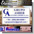 SMRR23113008: Iron Sheet with Full Color Adhesive Vinyl Labeling with Text Grupo Asher, Central America Advertising Sign for Real Estate brand Softmania Advertising Dimensions 33.5x19.7 Inches