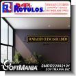 SMRR22092101: Transparent Acrylic with Reverse Lettering Advertising Sign for Law Firm brand Rapirotulos Dimensions 15.7x2.8 Inches