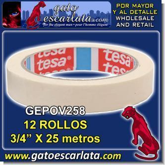 Lee el articulo completo CINTA ADHESIVA MASKING TAPE 3/4 PULGADA - 12 UNIDADES