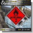 SIGN24042110: Transparent Acrylic with Reverse Lettering with Text Flammable Gas Advertising Material for Hydroelectric Production Plant brand Softmania Ads Dimensions 7.9x7.9 Inches