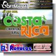 SMRR23082929: Embossed Letters Cut out from PVC Plastic 10 Millimeters with Text Costarica Convention Bureau Advertising Sign for Hotel brand Softmania Rotulos Dimensions 15.7x7.9 Inches