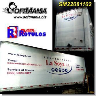 CONTAINER TRAILER SIGN LABELING WITH HIGH PERFORMANCE CUTTING ADHESIVE VINYL