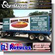 SMRR23051112: Advertising for Company Vehicle Fleet Double Sided with Text Advertising for Organic Fertilizer Transportation Container Advertising Sign for Food Factory brand Softmania Advertising Dimensions 26.3x8.2 Foot