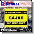 SMRR22101010: Adhesive Labels to Identify Products with Text Maximum Inventory Boxes 400 Units Advertising Sign for Industrial Factory of Plastic Products brand Rapirotulos Dimensions 11x8.7 Inches