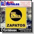 SMRR22100338: Transparent Acrylic with Reverse Lettering with Text Shoes Advertising Sign for Industrial Factory of Plastic Products brand Rapirotulos Dimensions 11.8x11.8 Inches
