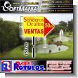 SMRR23052409: Iron Sheet with Cut Vinyl Lettering Double Sided with Text Senderos Ocultos Sales Advertising Sign for Condominium brand Softmania Advertising Dimensions 16.9x11 Inches