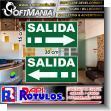 SMRR23042203: White Acrylic 3 Millimeters with Cut Vinyl Lettering with Text Exit with Arrow Advertising Sign for Doctor Office brand Softmania Advertising Dimensions 11.8x5.9 Inches