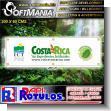 SMRR23100116: Full Color Banner with Metal Holes to Tie with Text Costa Rica Without Artificial Ingredients Advertising Sign for Tourism Company brand Softmania Rotulos Dimensions 78.7x23.6 Inches