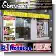 SMRR23090316: Full Color Banner with Tubular Frame with Text Darmando Beauty Salon Advertising Sign for Beauty Salon brand Softmania Rotulos Dimensions 4.9x10.5 Foot