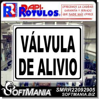 SMRR22092905:    SMOOTH IRON SHEET WITH CUT VINYL LETTERING TEXT RELIEF VALVE ADVERTISING SIGN FOR LIQUEFIED PETROLEUM GAS DISTRIBUTOR BRAND RAPIROTULOS DIMENSIONS 3.9X3.1 INCHES