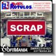 SMRR22101021: Floor Graphic Adhesive with Text Scrap Advertising Sign for Industrial Factory of Plastic Products brand Rapirotulos Dimensions 11x3.9 Inches