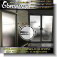 SMRR23102501: Sandblasted Type Adhesive on Windows and Doors Advertising Sign for Information Technology Company brand Softmania Rotulos