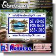 SMRR24012964: Iron Sheet with Cut Vinyl Lettering with Text Reef Realty, for Sale Advertising Sign for Real Estate brand Softmania Ads Dimensions 23.6x15.7 Inches