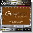 SIGN24092207: Rotulo Publicitario Banner de Vinil de Corte con Ojetes de Metal para Amarrar con Texto Griss Lodge and Villas para Hotel marca Softmania Ads de Dimensiones 1.1x0.7 Metros