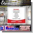 White Acrylic 3 Millimeters Full Color Printed with Text Values of the Editorial Group Advertising Sign for Marketing Agency brand Softmania Rotulos Dimensions 19.7x17.7 Inches