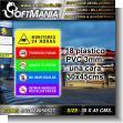 Pvc Plastic 3 Millimeters with Cut Vinyl Lettering with Text No Smoking, Cell Phone, 24 Hour Monitoring Advertising Material for Gas Pump brand Softmania Ads Dimensions 11.8x17.7 Inches