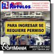 SMRR22101305: Cut Vinyl Sticker with Text Permission is Required to Enter Advertising Sign for Industrial Factory of Plastic Products brand Rapirotulos Dimensions 19.7x5.9 Inches