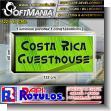 Translucent Vinyl Canvas Light Box Double Sided with Text Costa Rica Guesthouse Advertising Sign for Hotel brand Softmania Advertising Dimensions 48x23.6 Inches