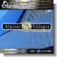 SIGN24042413: Embossed Letters Cut out from PVC Plastic 10 Millimeters with Text Alpizar Villagra Real Estate Logo Advertising Sign for Construction Company brand Softmania Ads Dimensions 70.9x13 Inches