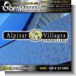 SIGN24042413: Rotulo Publicitario Letras de Alto Relieve Cortadas en Plastico PVC de 10 Milimetros con Texto Logotipo Alpizar Villagra Inmobiliaria para Empresa Constructora marca Softmania Ads de Dimensiones 1.8x0.3 Metros