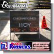 SMRR23051115: Double Sided PVC 3 Millimeter with Openable Structure to Place on Sidewalk Double Sided with Text Chicharrones Today Advertising Sign for Food Factory brand Softmania Advertising Dimensions 25.6x17.7 Inches