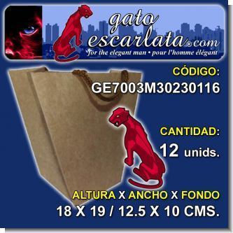 Lee el articulo completo BOLSA PARA REGALOS DE PAPEL KRAFT DE 18 X 19 - 12.5 X 10 CENTIMETROS - 12 UNIDADES