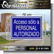 Pvc 3 Millimeters with Full Color Printing with Text Access Only to Authorized Personnel Advertising Material for Hydroelectric Production Plant brand Softmania Ads Dimensions 27.6x19.7 Inches