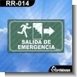 RR-014: ROTULO PREFABRICADO - SALIDA DE EMERGENCIA DERECHA