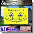 Pvc Plastic 3 Millimeters with Cut Vinyl Lettering with Text Hermosa Paradise Advertising Sign for Hotel brand Softmania Advertising Dimensions 47.2x31.5 Inches