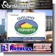 SMRR23080815: Iron Sheet with Cut Vinyl Lettering with Text Navarro Group - Developer and Builder Advertising Sign for Construction Company brand Softmania Advertising Dimensions 98.4x70.9 Inches