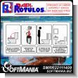SMRR22111409: White Acrylic 3 Millimeters Full Color Printed with Text Correct Use of the Mens Toilet Advertising Sign for Sports Association brand Rapirotulos Dimensions 11.8x5.9 Inches