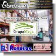 SMRR23113020: Pvc 3 Millimeters with Full Color Printing with Text Grupo Mega in Charge of Everything Advertising Sign for Wholesale Warehouse brand Softmania Advertising Dimensions 11.8x5.9 Inches