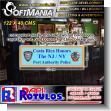 SMRR23082931: Full Color Banner with Metal Holes to Tie with Text Costa Rica Welcomes and Honors Ny Police Advertising Sign for Restaurant Bar brand Softmania Rotulos Dimensions 48x15.7 Inches
