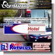 SMRR23102516: Pvc Plastic 3 Millimeters with Cut Vinyl Lettering with Text Hotel Advertising Material for Bus Company brand Softmania Rotulos Dimensions 31.5x7.9 Inches