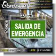SIGN24042120: Transparent Acrylic with Reverse Lettering with Text Emergency Exit Advertising Material for Hydroelectric Production Plant brand Softmania Ads Dimensions 12.6x6.3 Inches