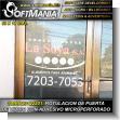 SMRR23122201: Microperforated Vinyl Adhesive for Glass Window with Text Customer Service Advertising Sign for Food Factory brand Softmania Advertising