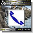 Transparent Acrylic with Reverse Lettering with Text Telephone Pictogram Advertising Material for Hydroelectric Production Plant brand Softmania Ads Dimensions 7.9x7.9 Inches