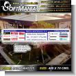 SIGN24042225: Rotulo Publicitario Lamina de Hierro con Rotulado de Vinil Adhesivo Full Color con Texto Equipos Industriales, Soluciones Integrales para Tienda de Equipo de Computo marca Softmania Ads de Dimensiones 4x0.7 Metros