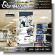 Rotulo Publicitario Banner Roller up Impresion Full Color con Texto Firma Digital Promocional para Tienda de Celulares y Electronicos marca Softmania Ads de Dimensiones 0.9x2 Metros