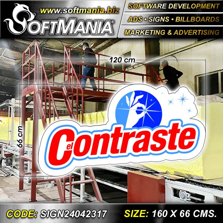 Lee el articulo completo Rotulo Publicitario Letras de Alto Relieve Cortadas en Plastico PVC de 10 Milimetros con Texto Logotipo de marca el Contraste para Fabrica de Productos de Limpieza marca Softmania Ads de Dimensiones 1.6x0.7 Metros Lee el articulo completo Rotulo Publicitario Letras de Alto Relieve Cortadas en Plastico PVC de 10 Milimetros con Texto Logotipo de marca el Contraste para Fabrica de Productos de Limpieza marca Softmania Ads de Dimensiones 1.6x0.7 Metros