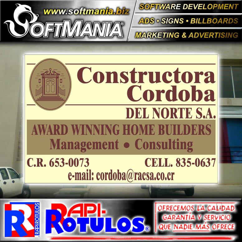 Read full article IRON SHEET WITH CUT VINYL LETTERING WITH TEXT CONSTRUCTORA CORDOBA AWARD WINNING HOME BUILDERS ADVERTISING SIGN FOR CONSTRUCTION COMPANY BRAND SOFTMANIA ADVERTISING DIMENSIONS 53.1X35.4 INCHES