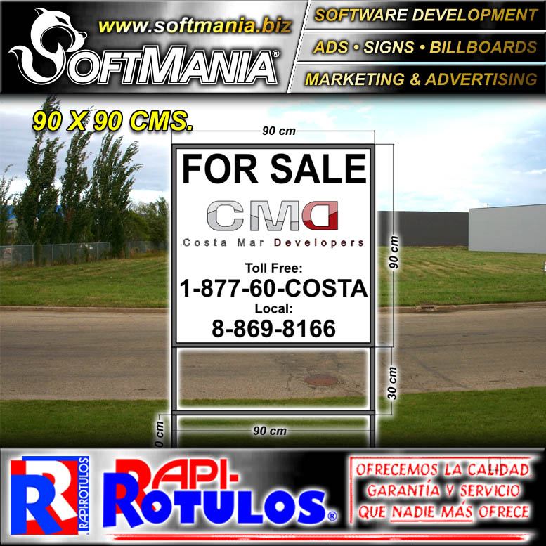 Lee el articulo completo ROTULO PUBLICITARIO LAMINA METALICA DE HIERRO CON MARCO TUBULAR Y ROTULACION FULL COLOR CON TEXTO PROPIEDAD A LA VENTA PARA BIENES RAICES MARCA SOFTMANIA ROTULOS DE DIMENSIONES 90X90 CENTIMETROS Lee el articulo completo ROTULO PUBLICITARIO LAMINA METALICA DE HIERRO CON MARCO TUBULAR Y ROTULACION FULL COLOR CON TEXTO PROPIEDAD A LA VENTA PARA BIENES RAICES MARCA SOFTMANIA ROTULOS DE DIMENSIONES 90X90 CENTIMETROS