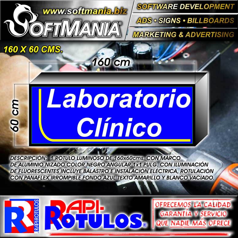 Read full article Translucent Vinyl Canvas Light Box Double Sided with Text Clinical Laboratory Advertising Sign for Clinical Laboratory brand Softmania Rotulos Dimensions 63x23.6 Inches